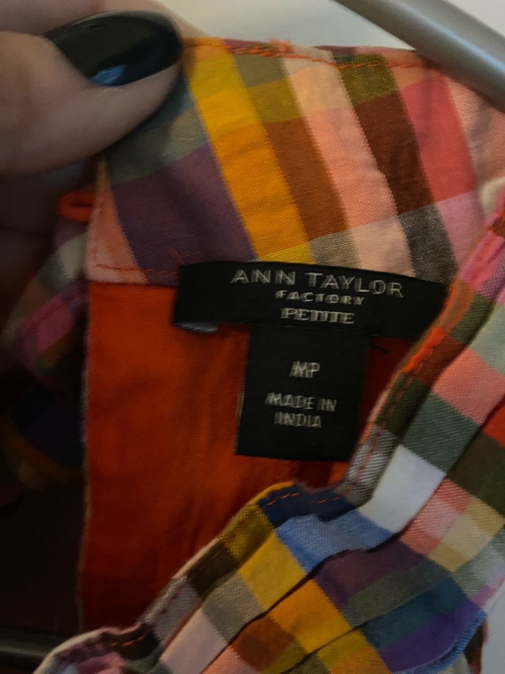 Ann Taylor Multicolor Plaid Sleeveless Dress with Ruffle Hem - Picture 2 of 5